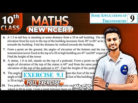 Class 10 Maths Chapter 9 | Some Application of Trigonometry | Exercise 9.1 Solutions