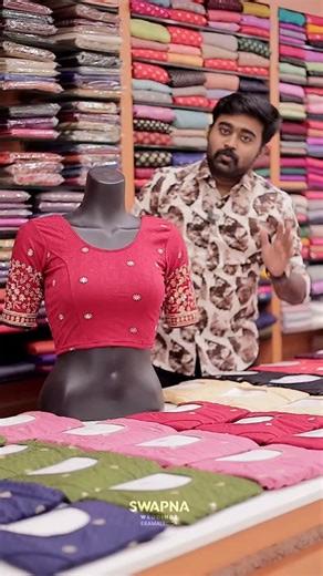 Swapna Weddings on Instagram: "✨ Women’s Ready-to-Wear Designer Blouse ✨ Upgrade your ethnic look with this elegant and comfortable designer blouse featuring a floral embossed texture and highlighted floral embroidery. Crafted in soft, stretchable fabric for a perfect body-hugging fit and all-day comfort. 🆔 Code: R564 💰 Price: ₹219 🛍️ Shop now on our website and add this must-have ready-to-wear blouse to your collection. . . . . . Women’s designer blouse, ready-to-wear bl