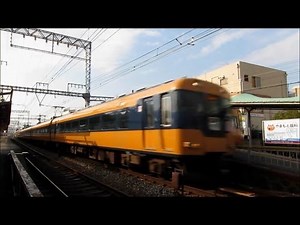 22000系回送電車を追い抜く12200系+30000系併結8両編成特急名古屋行き@弥刀駅