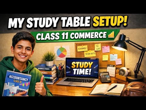 My study table setup🤩 as a class 11 grader