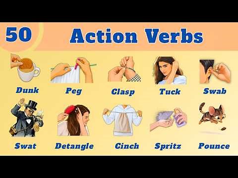 50+ Action Verbs in English | English Vocabulary with Examples