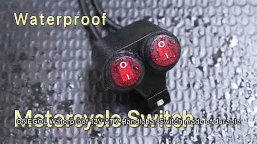 Waterproof 12V Led ATV Handlebar Switches Motorcycle Switch Aluminum Alloy Handlebar Toggle Switch Fits 7inch 8inch Handlebars