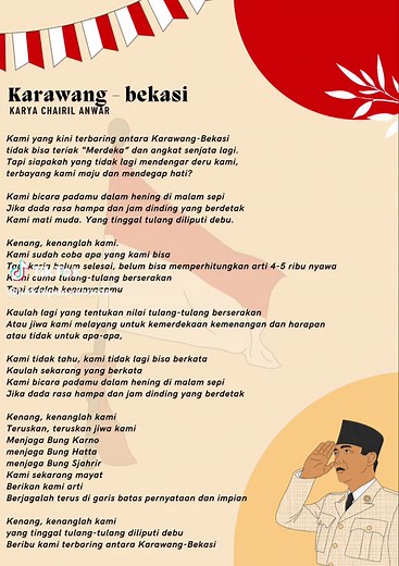 Puisi Karawang Bekasi: Karya Chairil Anwar