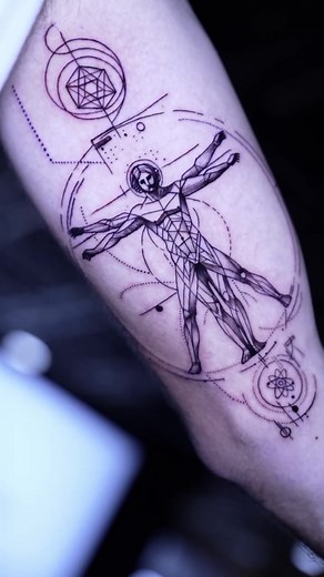 Vitruvian Man Tattoo Design Ideas and Meanings