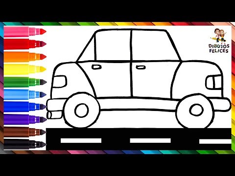 Cómo Dibujar Un Carro 🚗 Dibuja y Colorea Un Coche Arcoiris 🚘🌈 Dibujos Para Niños