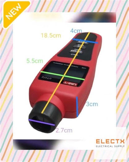 UNI-T Non Contact Tachometer UT372 5 Digit LCD Display RPM Count with USB