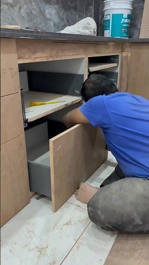 Hafele kitchen I Tandem drawer | Handleless kitchen | Modular Fitting