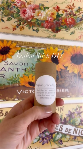 The best thing about this lotion stick recipe is, it’s a great way to address specific needs by adding specific essential oils or different carrier oils. Of course you could leave it scentless and just have an amazing lotion stick on its own. Also the tube is compostable and the recipe only takes a handful of ingredients. Lotion Stick Recipe 1/3cup Shea butter 1/4 cup beeswax pellets 1/4 cup carrier oil (I used apricot infused with calendula) 20 drops essential oils* (optional) Gently melt the c