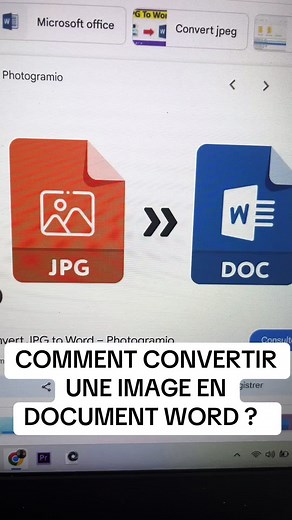 Convertir une image JPG en document Word modifiable