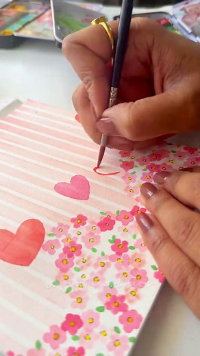 DIY Valentine Card Using Watercolors