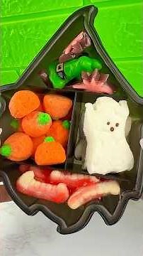 Packing School Lunch with 🧪CANDY Food Halloween *BENTO Box* Satisfying Video ASMR! 🎃💀 #shorts