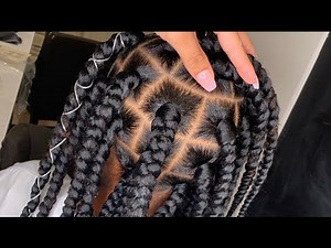 HOW TO DO BOXBRAIDS (RUBBERBAND METHOD) beginner friendly !