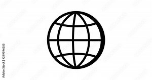 2d animation of globe planet earth