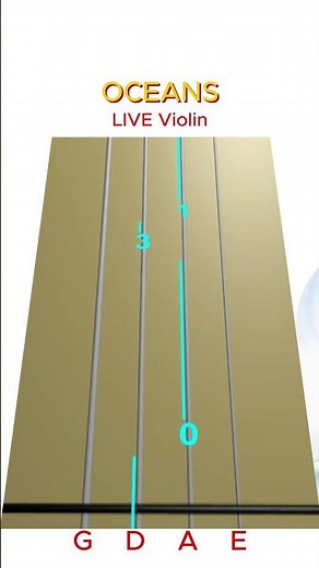 OCEANS 🌊 by Hillsong | LIVE Animated Violin TAB 🎻 Short | Worship Violin Cover 🎶