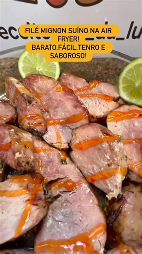 Filé mignon suíno na Air fryer #filemignonsuino #filemignonnaairfryer #receitabarata