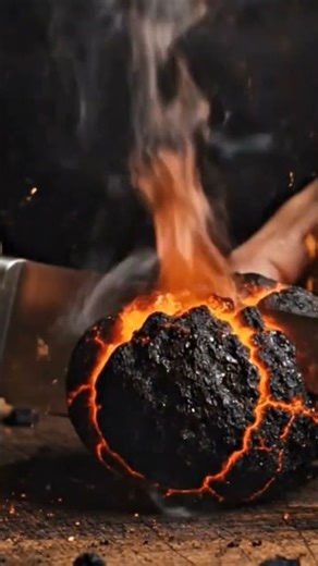 Cutting Into a Volcano | Hyper-Real Cooking Meets Molten Power