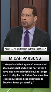 33K views · 3.2K reactions | Micah Parsons: “My trade request has been submitted to Stephen Jones personally.” #nfl #cowboys | First Things First on FS1 | Facebook
