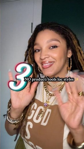 3 Easy Loc Styles using NO products or tools! #locstyles #locjourney #loccrush #loclife #locs