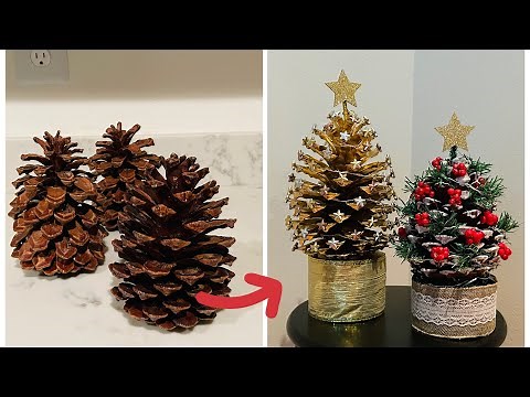 Big Pine Cones Decor Ideas/ Mini Christmas Tree