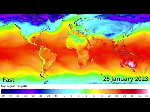 World Temperature Time Lapse Jan. 2024