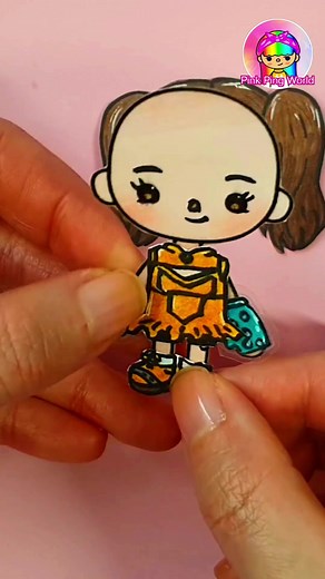 DIY Paper Doll Pink Ping World