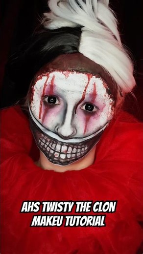 AHS twisty The Clown Makeup Tutorial 🤡 #makeup #twistytheclown #americanhorrorstory #makeuptutorial