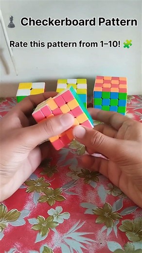 ♟️ Checkerboard Pattern on a 5x5 Cube!