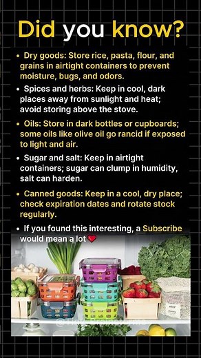 How To Store Ingredients Properly