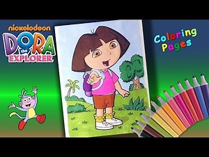 Dora the Explorer coloring book for kids How to coloring Dora