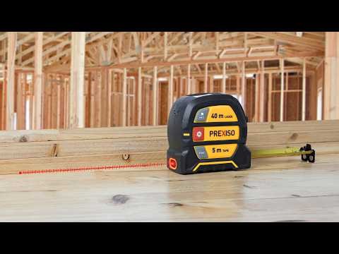 Prexiso PLT40LI Rechargeable 2-in-1 Laser Level & Tape Measure (135 ft)