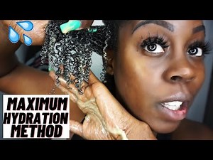 MAXIMUM HYDRATION METHOD| MY 4C HAIR CURL DEFINITION IS SO BOMB