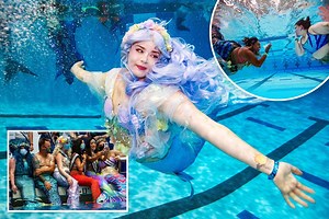 Women glide through the water at world’s biggest mermaid convention