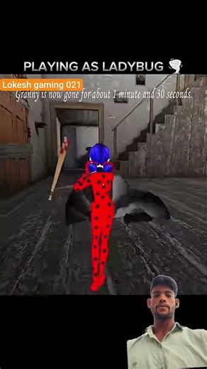 PLAYING AS LADYBUG VS GRANNY & SPIDER MOM #granny #short #gaming #shortsfeed