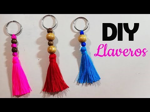 How to make easy and beautiful key chains with tassels or speckles | Crafts to sell