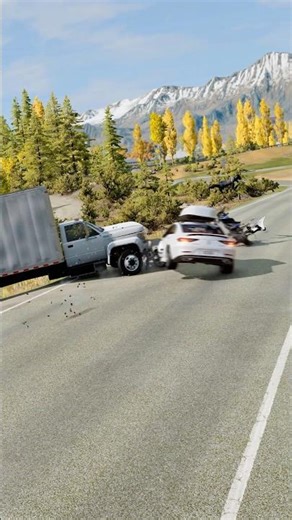 Realistic Highway Car Crashes #7 -BeamNG.Drive