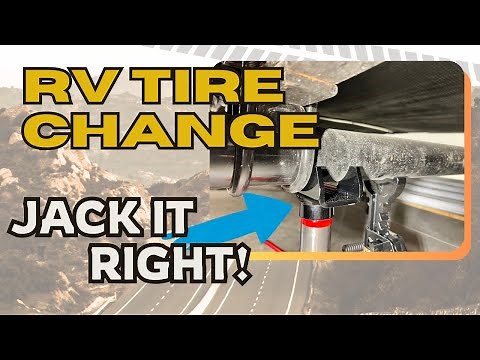 Effortless RV Tire Change Using a Bottle Jack