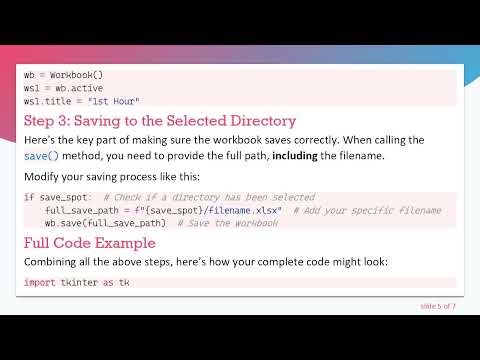 How to Save an Excel Workbook to a Specific Directory with Openpyxl