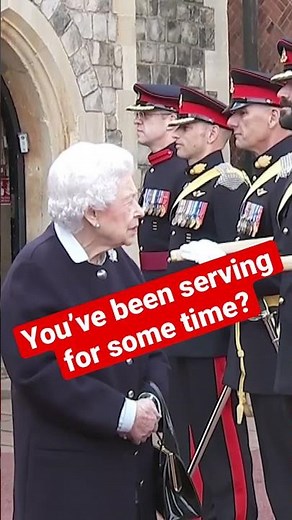 Queen Elizabeth makes Canadian soldiers laugh with cheeky joke #shorts #funny #royalfamily