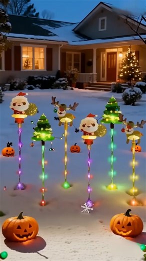 🎄 Light up your holidays with these solar Christmas lights! Featuring Santa, trees, and reindeer, they’re waterproof, durable, and perfect for your garden or pathway. Set them up and let the magic shine. ✨ | Requirementk