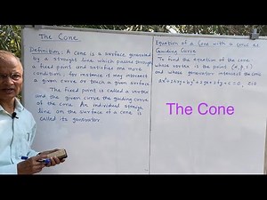 The Cone: Definition and Equation of the Cone