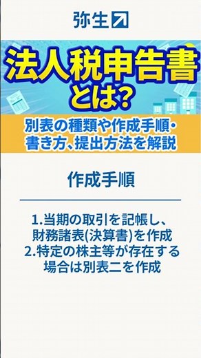 【法人税申告書】別表の種類や作成手順・書き方、提出方法を解説 #shorts #経理