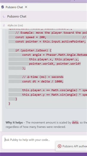 Introducing Chat with Pubby! Ask Pubby to add fix edit code 🥸