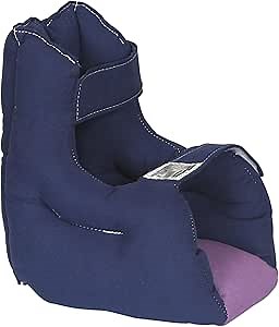 Small Size Heel Protector Cushion Foot Pillow Remove Pressure and Bedsores,Heel Protectors for Pressure Sores for Heal Protection, 1 Count L9.5*H9.5*W5.5 Inches (Navy Blue)