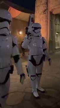 Meeting Star Wars First Order Storm Troopers Meet & Greet in Galaxy's Edge at Disney World