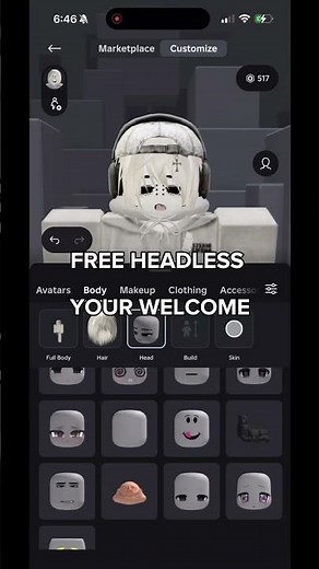 FREE HEADLESS TONGUE FACE #roblox #itzcutieplayzrobloxedits #dancemoves