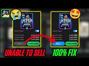 How To Fix UNABLE TO SELL Players in FC Mobile | Mr. Believer