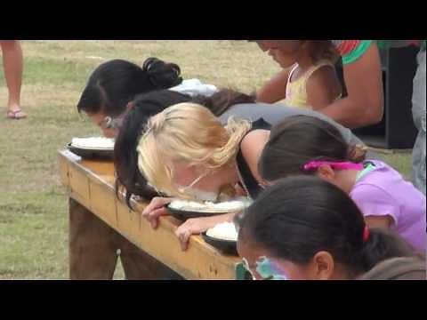 Kids Pie Eating Contest at Kauai Coconut Festival 2012