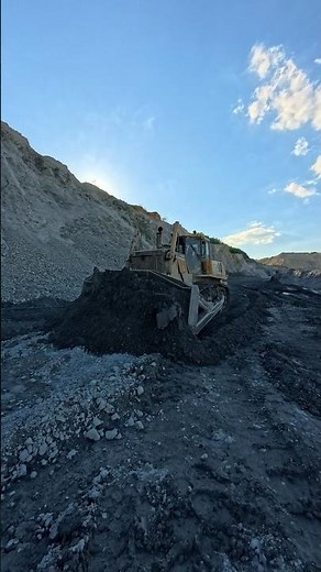 Komatsu D155AX Bulldozer Pushing Some Dirt