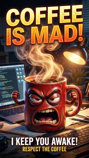 Talking coffee mug finally snaps at its owner