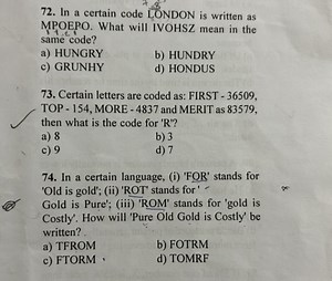 In a certain code LONDON is written as MPOEPO. What will IVOHSZ... | Filo